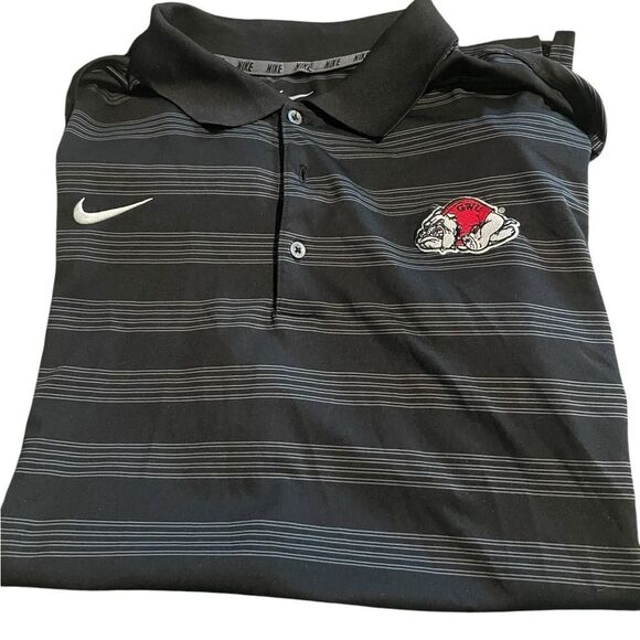 Nike Black Striped Polo Shirt - Picture 1 of 2